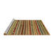 Sideview of Machine Washable Abstract Gold Rug, wshabs2289