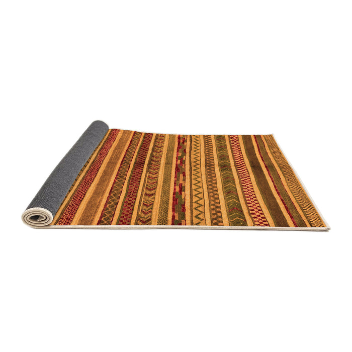 Sideview of Abstract Orange Modern Rug, abs2289org