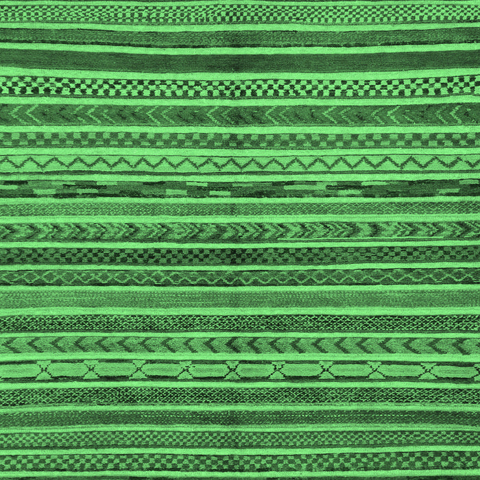 Square Abstract Emerald Green Modern Rug, abs2289emgrn
