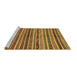 Sideview of Machine Washable Abstract Brown Modern Rug, wshabs2289brn