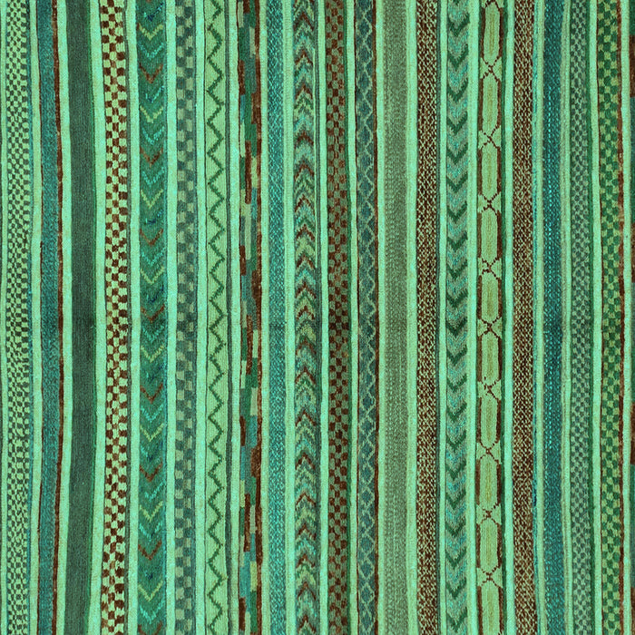 Square Machine Washable Abstract Turquoise Modern Area Rugs, wshabs2289turq