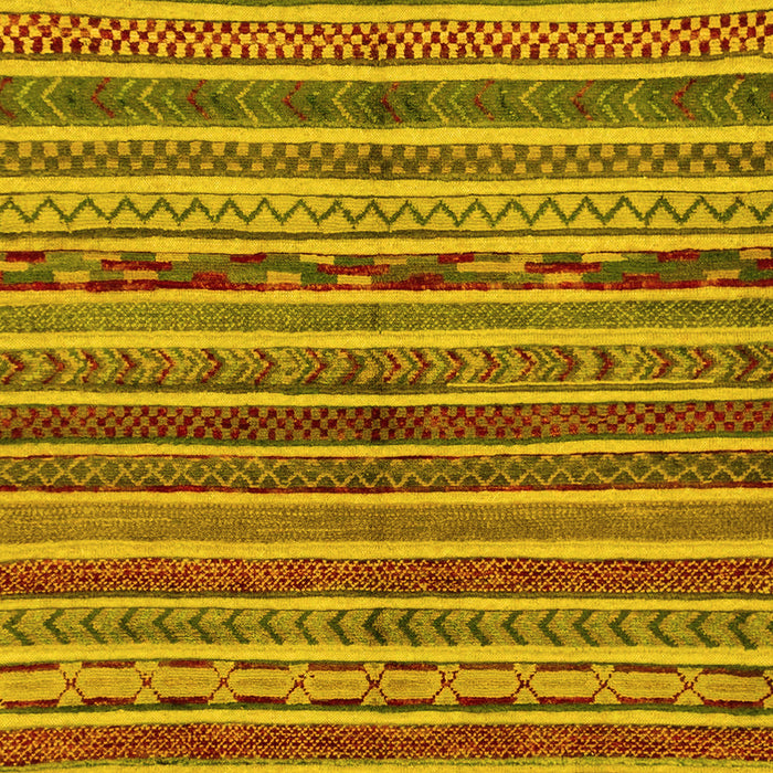 Machine Washable Abstract Yellow Modern Rug, wshabs2289yw