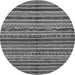 Round Machine Washable Abstract Gray Modern Rug, wshabs2289gry