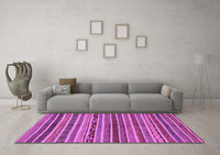 Machine Washable Abstract Purple Modern Rug, wshabs2289pur