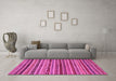 Machine Washable Abstract Pink Modern Rug in a Living Room, wshabs2289pnk