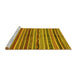 Sideview of Machine Washable Abstract Yellow Modern Rug, wshabs2289yw