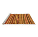 Sideview of Machine Washable Abstract Orange Modern Area Rugs, wshabs2289org