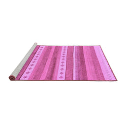 Sideview of Machine Washable Abstract Purple Modern Area Rugs, wshabs228pur
