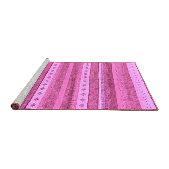 Sideview of Machine Washable Abstract Purple Modern Area Rugs, wshabs228pur