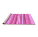 Sideview of Machine Washable Abstract Purple Modern Area Rugs, wshabs228pur