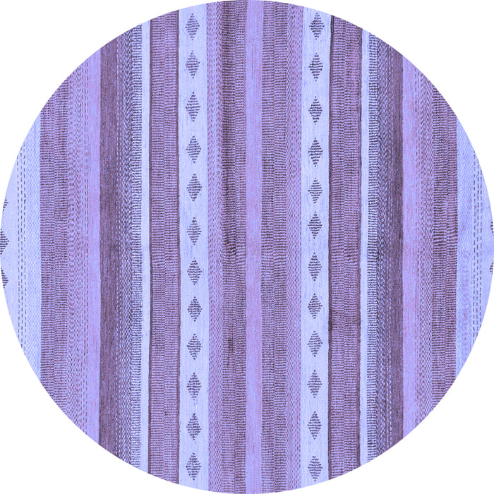 Round Machine Washable Abstract Blue Modern Rug, wshabs228blu