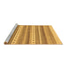 Sideview of Machine Washable Abstract Brown Modern Rug, wshabs228brn