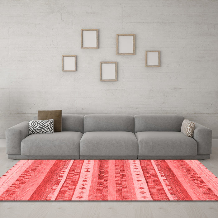 Modern Red Washable Rugs
