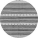 Round Abstract Gray Modern Rug, abs228gry