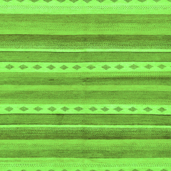 Square Machine Washable Abstract Green Modern Area Rugs, wshabs228grn