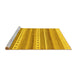 Sideview of Machine Washable Abstract Yellow Modern Rug, wshabs228yw