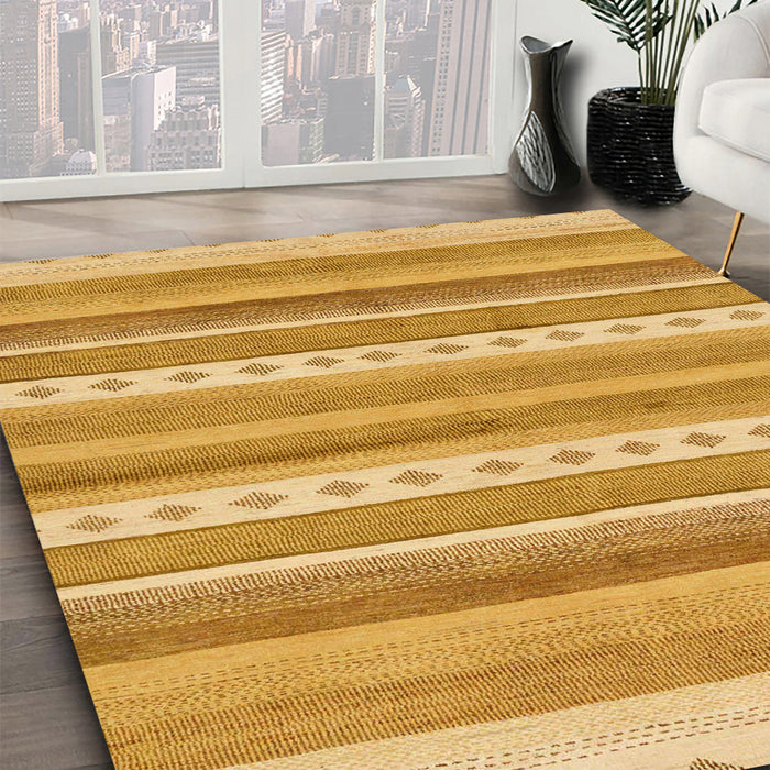 Abstract Orange Modern Rug in Family Room, abs228