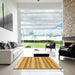 Square Abstract Orange Modern Rug in a Living Room, abs228