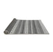 Sideview of Abstract Gray Modern Rug, abs228gry