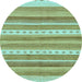 Round Machine Washable Abstract Light Blue Modern Rug, wshabs228lblu