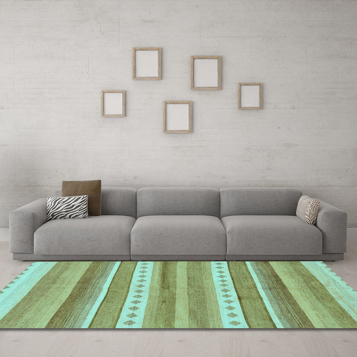 Machine Washable Abstract Light Blue Modern Rug in a Living Room, wshabs228lblu