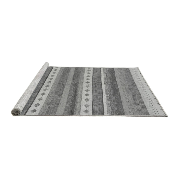Sideview of Machine Washable Abstract Gray Modern Rug, wshabs228gry