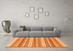 Machine Washable Abstract Orange Modern Area Rugs in a Living Room, wshabs228org