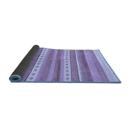 Sideview of Abstract Blue Modern Rug, abs228blu