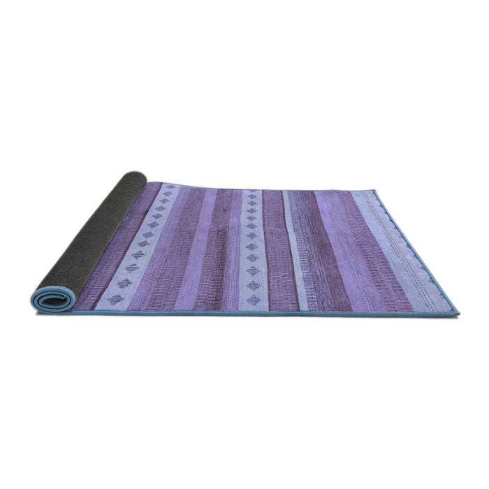 Sideview of Abstract Blue Modern Rug, abs228blu
