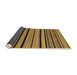 Sideview of Abstract Yellow Modern Rug, abs2290