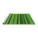 Sideview of Machine Washable Abstract Green Modern Area Rugs, wshabs2290grn