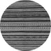 Round Machine Washable Abstract Gray Modern Rug, wshabs2290gry