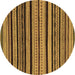 Round Machine Washable Abstract Brown Modern Rug, wshabs2290brn