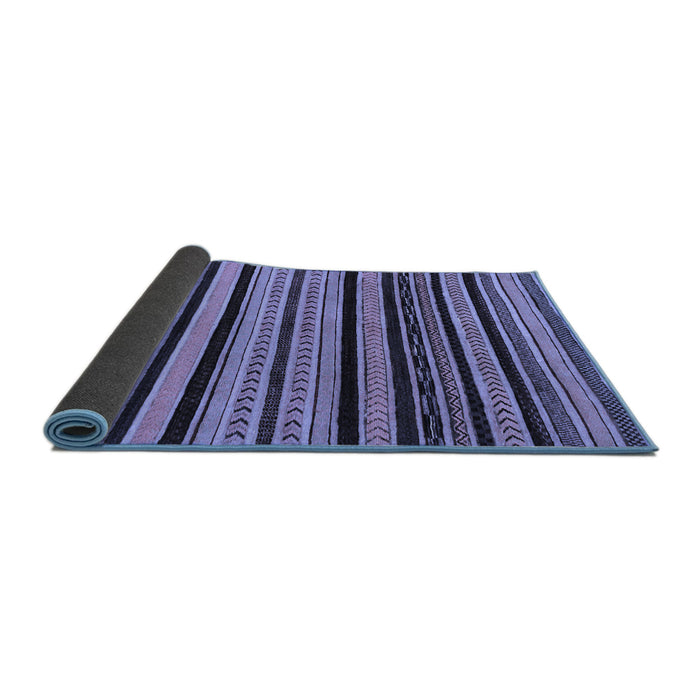 Sideview of Abstract Blue Modern Rug, abs2290blu