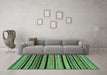 Machine Washable Abstract Turquoise Modern Area Rugs in a Living Room,, wshabs2290turq