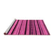 Sideview of Machine Washable Abstract Pink Modern Rug, wshabs2290pnk