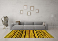 Machine Washable Abstract Yellow Modern Rug, wshabs2290yw