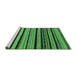 Sideview of Machine Washable Abstract Emerald Green Modern Area Rugs, wshabs2290emgrn