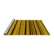 Sideview of Machine Washable Abstract Yellow Modern Rug, wshabs2290yw