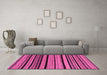 Machine Washable Abstract Pink Modern Rug in a Living Room, wshabs2290pnk