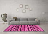 Machine Washable Abstract Pink Modern Rug, wshabs2290pnk