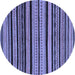 Round Abstract Blue Modern Rug, abs2290blu