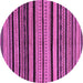 Round Machine Washable Abstract Purple Modern Area Rugs, wshabs2290pur