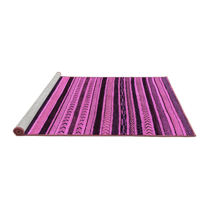 Sideview of Machine Washable Abstract Purple Modern Area Rugs, wshabs2290pur