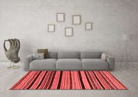 Machine Washable Abstract Red Modern Rug, wshabs2290red