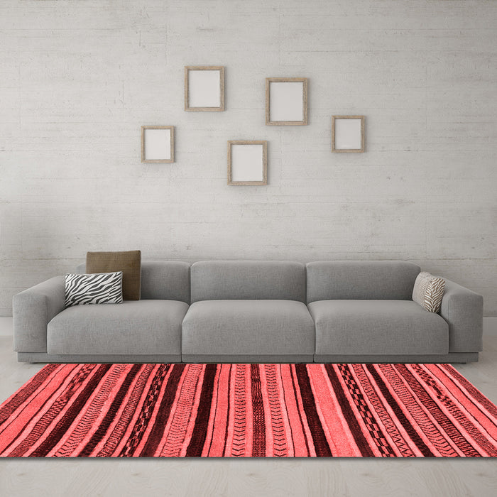 Modern Red Washable Rugs