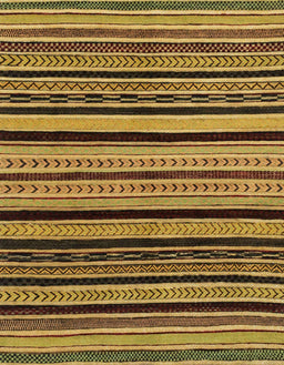 Machine Washable Abstract Yellow Rug, wshabs2290