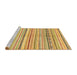 Sideview of Machine Washable Abstract Sedona Brown Rug, wshabs2291