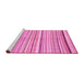 Sideview of Machine Washable Abstract Pink Modern Rug, wshabs2291pnk