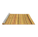 Sideview of Machine Washable Abstract Brown Modern Rug, wshabs2291brn